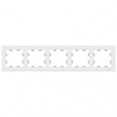 Рамка пятипостовая ATLASDESIGN универсальная белый