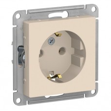 Розетка ATLASDESIGN с заземлением 16А механизм бежевый Розетка ATLASDESIGN с заземлением 16А механизм бежевый