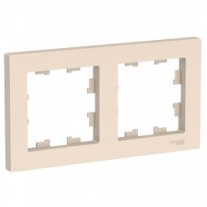 Рамка двухпостовая ATLASDESIGN универсальная бежевый