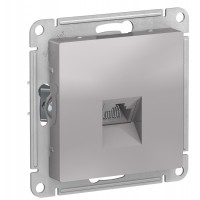 Розетка ATLASDESIGN компьютерная RJ45 механизм алюминий