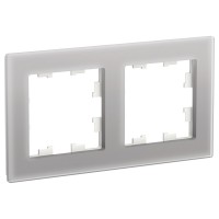 Рамка двухпостовая ATLASDESIGN NATURE, ОРГАНИЧЕСКОЕ СТЕКЛО АЛЮМИНИЙ