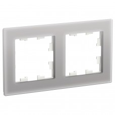 Рамка двухпостовая ATLASDESIGN NATURE, ОРГАНИЧЕСКОЕ СТЕКЛО АЛЮМИНИЙ