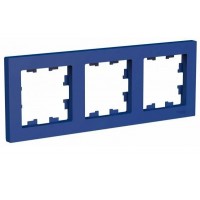 Рамка трехпостовая ATLASDESIGN, универсальная, АКВАМАРИН