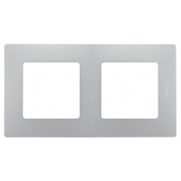 Рамка - 2 поста - Etika - алюминий