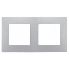 Рамка - 2 поста - Etika - алюминий