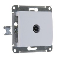 GLOSSA Розетка TV одиночная в рамку 1дБ белая (75 Ом)