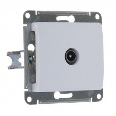 GLOSSA Розетка TV одиночная в рамку 1дБ белая (75 Ом)