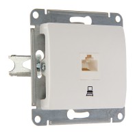 GLOSSA Розетка комп.RJ45 кат.5е в рамку белая