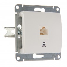 GLOSSA Розетка комп.RJ45 кат.5е в рамку белая