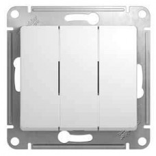 GLOSSA Выключатель 3-кл в рамку белый