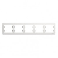 GLOSSA Рамка 5 постов белая