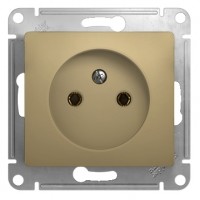 GLOSSA Розетка 1м в рамку без заземления титан