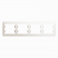 GLOSSA Рамка 4 поста перламутр