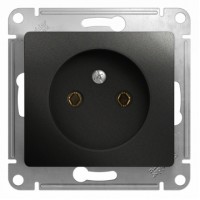 GLOSSA Розетка 1м в рамку без заземления антрацит