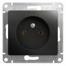 GLOSSA Розетка 1м в рамку без заземления антрацит