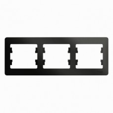 GLOSSA Рамка 3 поста антрацит