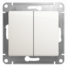 GLOSSA Выключатель 2-кл в рамку перламутр