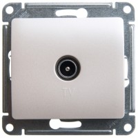 GLOSSA Розетка TV одиночная в рамку 1дБ перламутр (75 Ом)