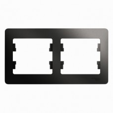 GLOSSA Рамка 2 поста антрацит