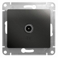 GLOSSA Розетка TV одиночная в рамку 1дБ антрацит (75 Ом)