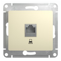 GLOSSA Розетка комп.RJ45 кат.5е в рамку беж.