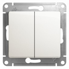 GLOSSA Переключатель 2-кл в рамку перламутр