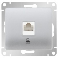 GLOSSA Розетка комп.RJ45 кат.5е в рамку алюминий