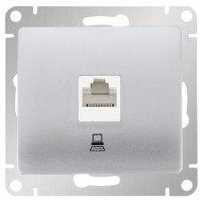 GLOSSA Розетка комп.RJ45 кат.5е в рамку алюминий