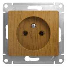 GLOSSA Розетка 1м в рамку без заземления дуб