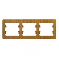 GLOSSA Рамка 3 поста дуб