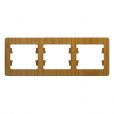GLOSSA Рамка 3 поста дуб