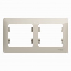 GLOSSA Рамка 2 поста молочный