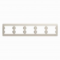 GLOSSA Рамка 5 постов молочная