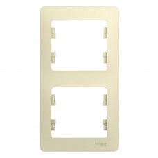 GLOSSA Рамка 2 поста вертикальная беж