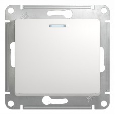 GLOSSA Выключатель 1-кл с подсв. в рамку белый