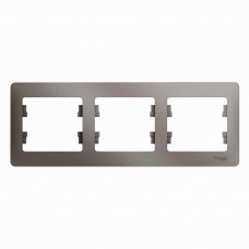 GLOSSA Рамка 3 поста платина