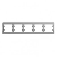 GLOSSA Рамка 5 постов алюминий