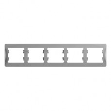 GLOSSA Рамка 5 постов алюминий