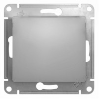 GLOSSA Переключатель 1-кл в рамку алюминий