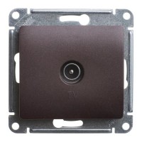 GLOSSA Розетка TV одиночная в рамку 1дБ шоколад (75 Ом)