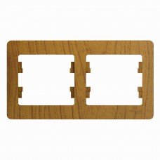 GLOSSA Рамка 2 поста дуб