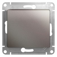 GLOSSA Выключатель 1-кл в рамку платина