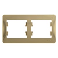 GLOSSA Рамка 2 поста горизонтальная титан