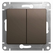 GLOSSA Выключатель 2-кл в рамку шоколад
