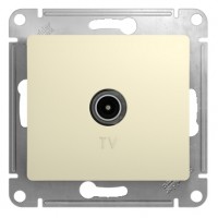 GLOSSA Розетка TV проходная в рамку 4дБ бежевая