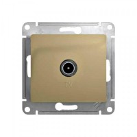GLOSSA Розетка TV одиночная в рамку 1дБ титан