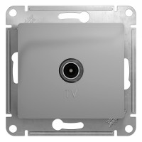 GLOSSA Розетка TV одиночная в рамку АНТЕННА коннектор, механизм, Алюминий