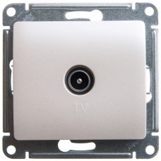 GLOSSA Розетка TV одиночная в рамку АНТЕННА коннектор, механизм, перламутр