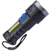 Фонарь ручной аккумуляторный KOS115Lit 3Вт LED+3ВтCOB/Li-ion 18650 1200mAh/ABS-пл/индикатор/USB-шнур