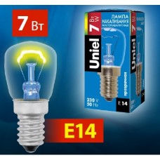 Uniel Лампа накаливания IL-F25-CL-07/E14 7Вт Теплый свет